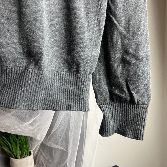 Dip Mens Large Grey Cotton Crew Neck Sweater - Picture 3 of 5